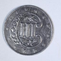 1858 3-CENT SILVER, AU