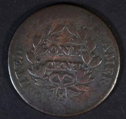 1798 DRAPED BUST LARGE CENT, AG.G