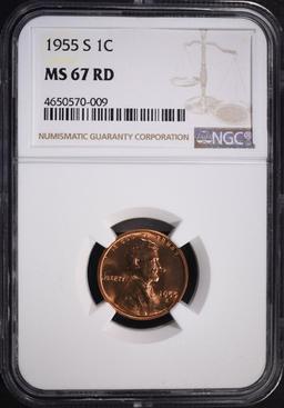 1955-S LINCOLN CENT NGC MS67RD