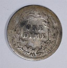 1895-O BARBER DIME, KEY DATE GOOD