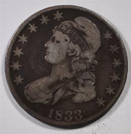 1833 BUST HALF DOLLAR FINE