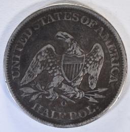 1861-O SEATED HALF VF/XF CIVIL WAR DATE!