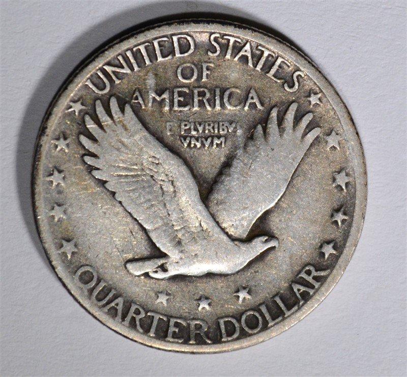 1927-S STANDING LIBERTY QUARTER, FINE KEY COIN
