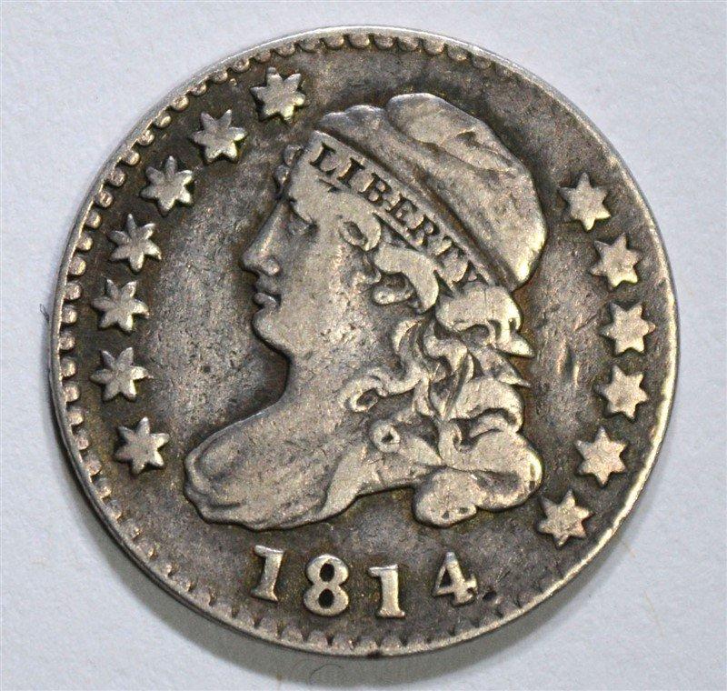 1814 BUST DIME, VF