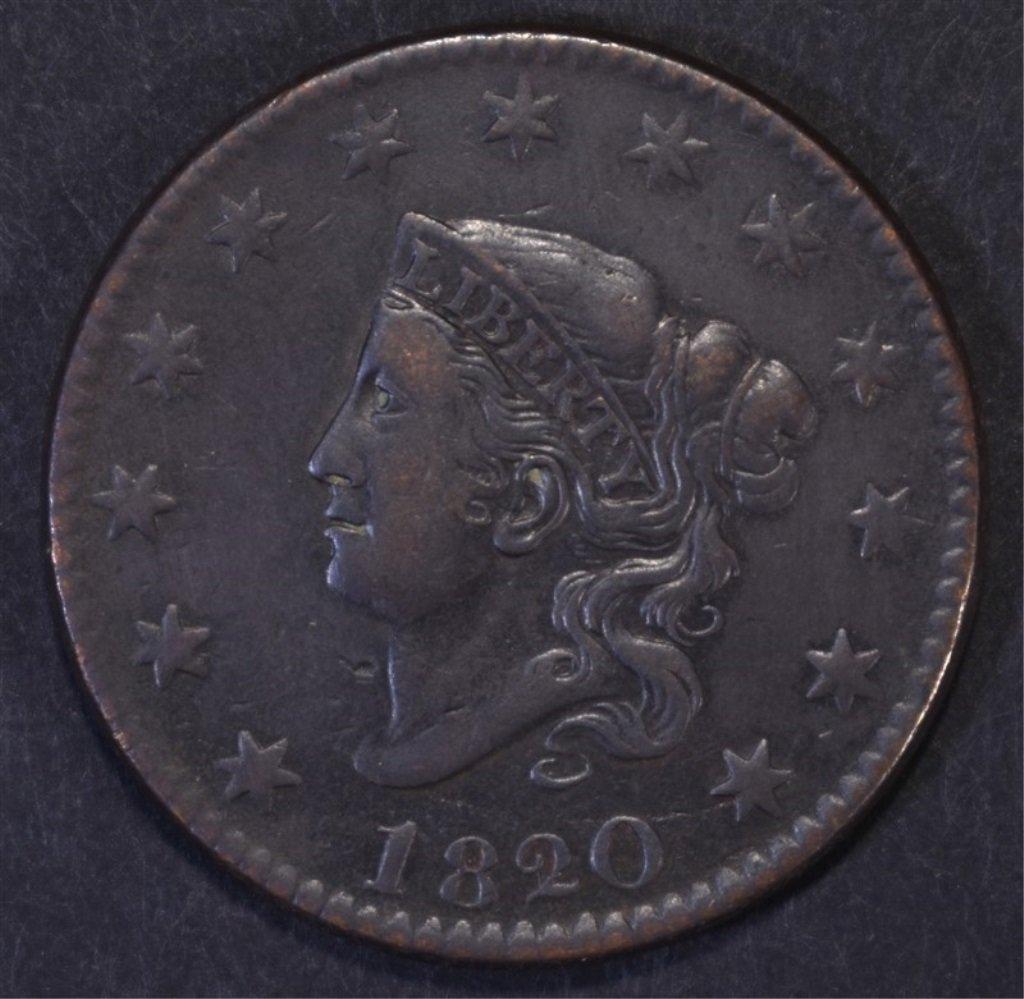 1820/19 LARGE CENT N-1 VF/XF