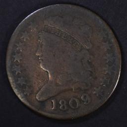 1809 CLASSIC HEAD HALF CENT VG/F