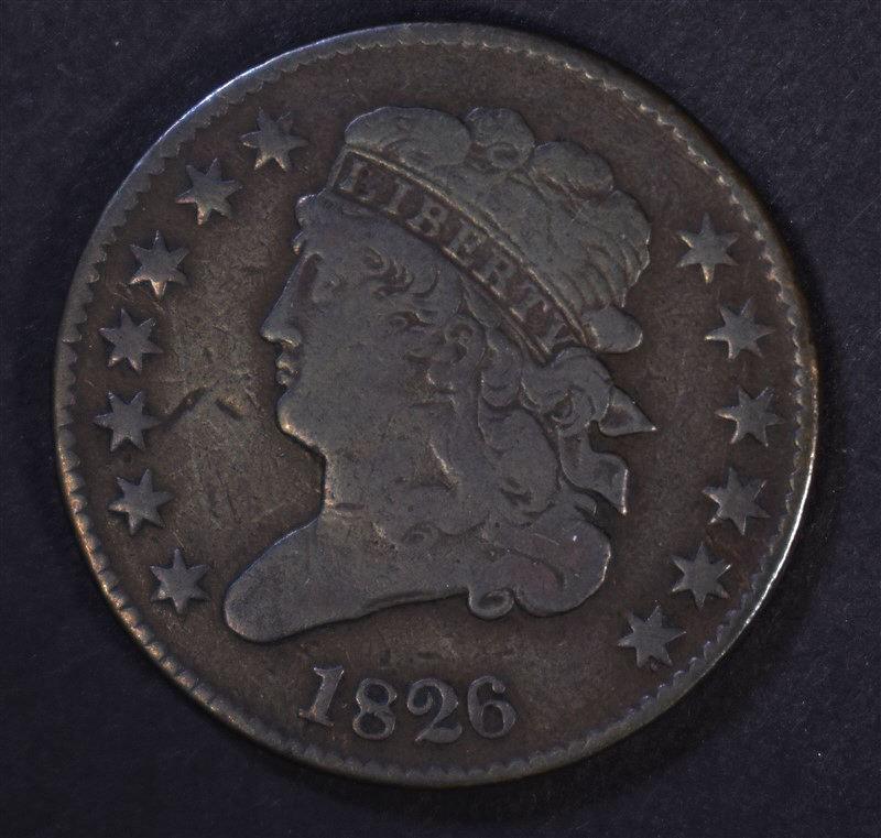 1826 CLASSIC HEAD HALF CENT VF