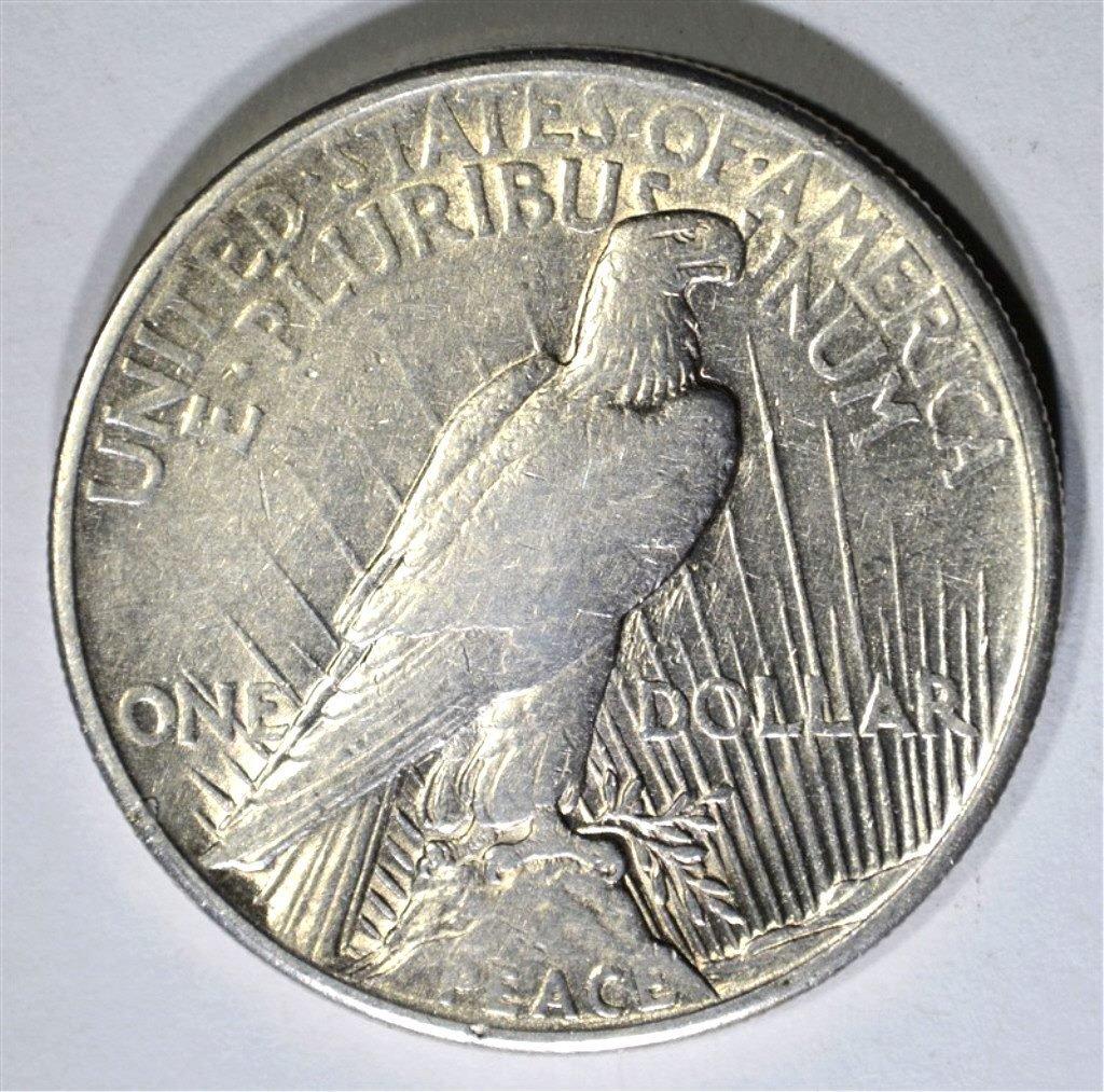 1921 PEACE DOLLAR, VF/XF