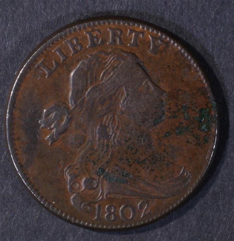 1802 DRAPED BUST LARGE CENT XF