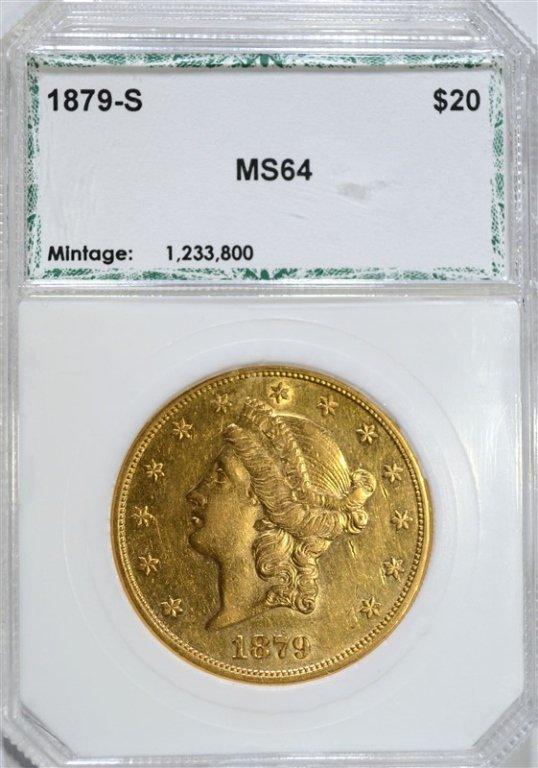 1879-S $20 LIBERTY GOLD PCI GEM BU