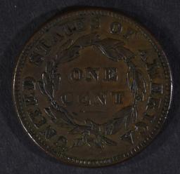 1836 LARGE CENT, VF/XF