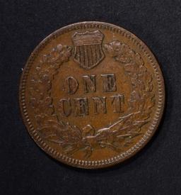 1873 “OPEN 3” INDIAN CENT, XF