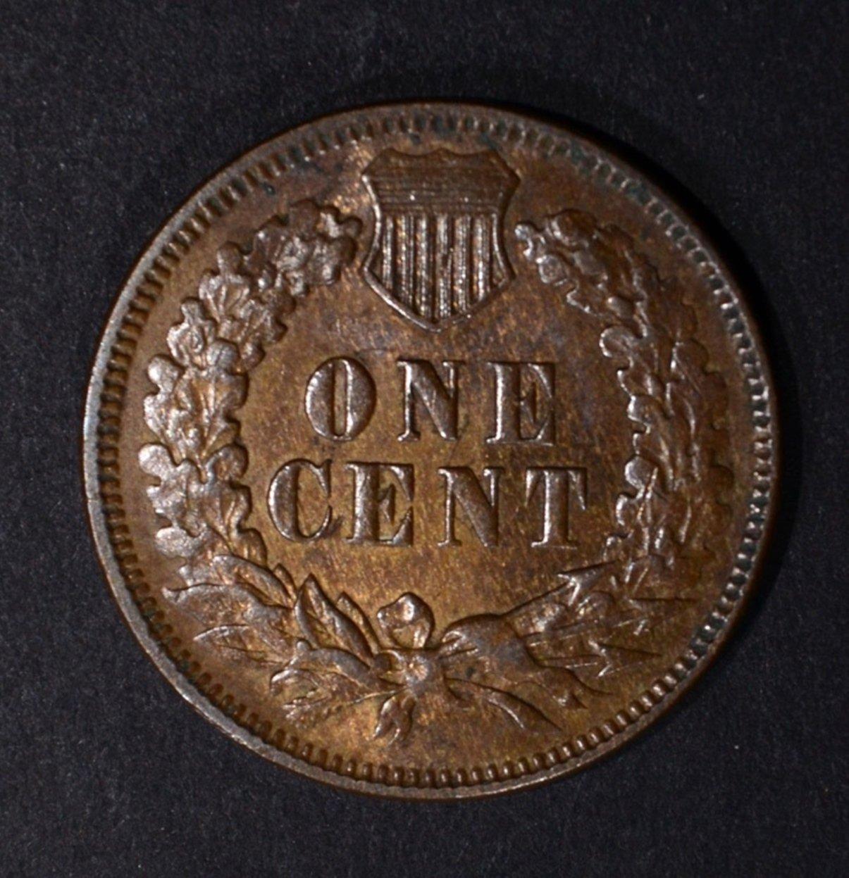 1873 INDIAN HEAD CENT, AU/BU