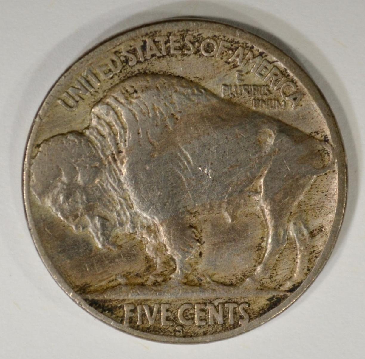 1921-S BUFFALO NICKEL, XF KEY DATE