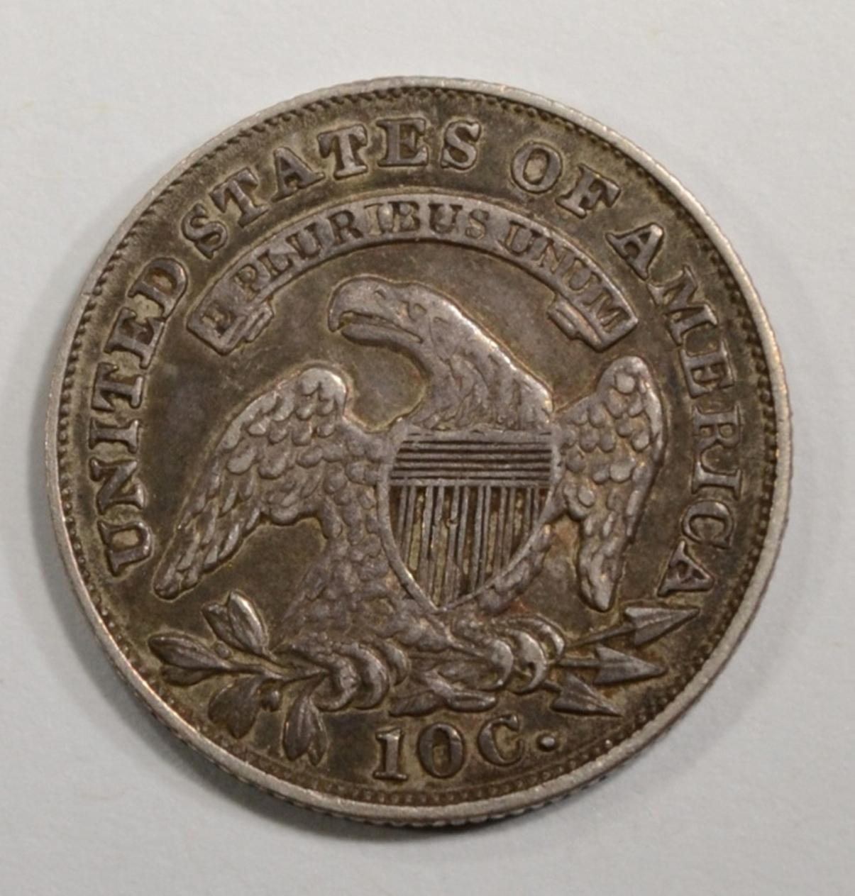 1836 CAPPED BUST DIME, AU