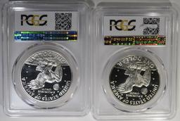 2 - 1972 S SILVER IKE DOLLARS PCGS PR69