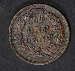 1869 INDIAN CENT XF corroded