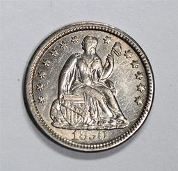 1850 SEATED HALF DIME, CH BU