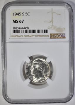 1945-S JEFFERSON NICKEL NGC MS-67