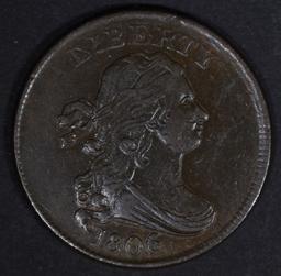 1806 HALF CENT XF/AU