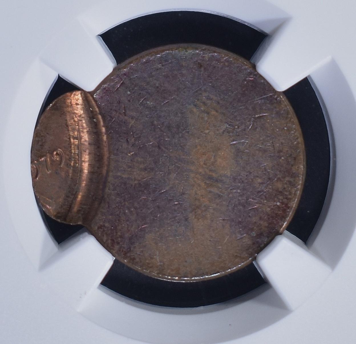 1979 MINT ERROR LINCOLN CENT, NGC MS-65 RB