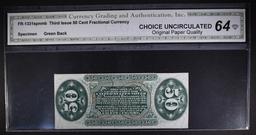 1863 THIRD ISSUE 50 CENT FRACTIONAL CURRENCY