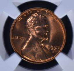 1957-D LINCOLN CENT, NGC MS-67 RED