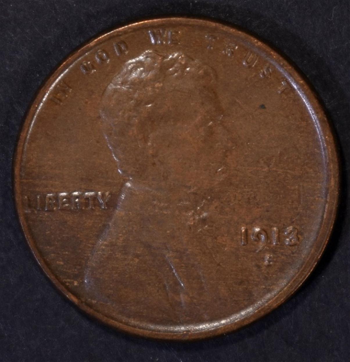 1913-S LINCOLN CENT XF