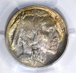 1913-D T-1 BUFFALO NICKEL, PCGS MS-66 SUPER