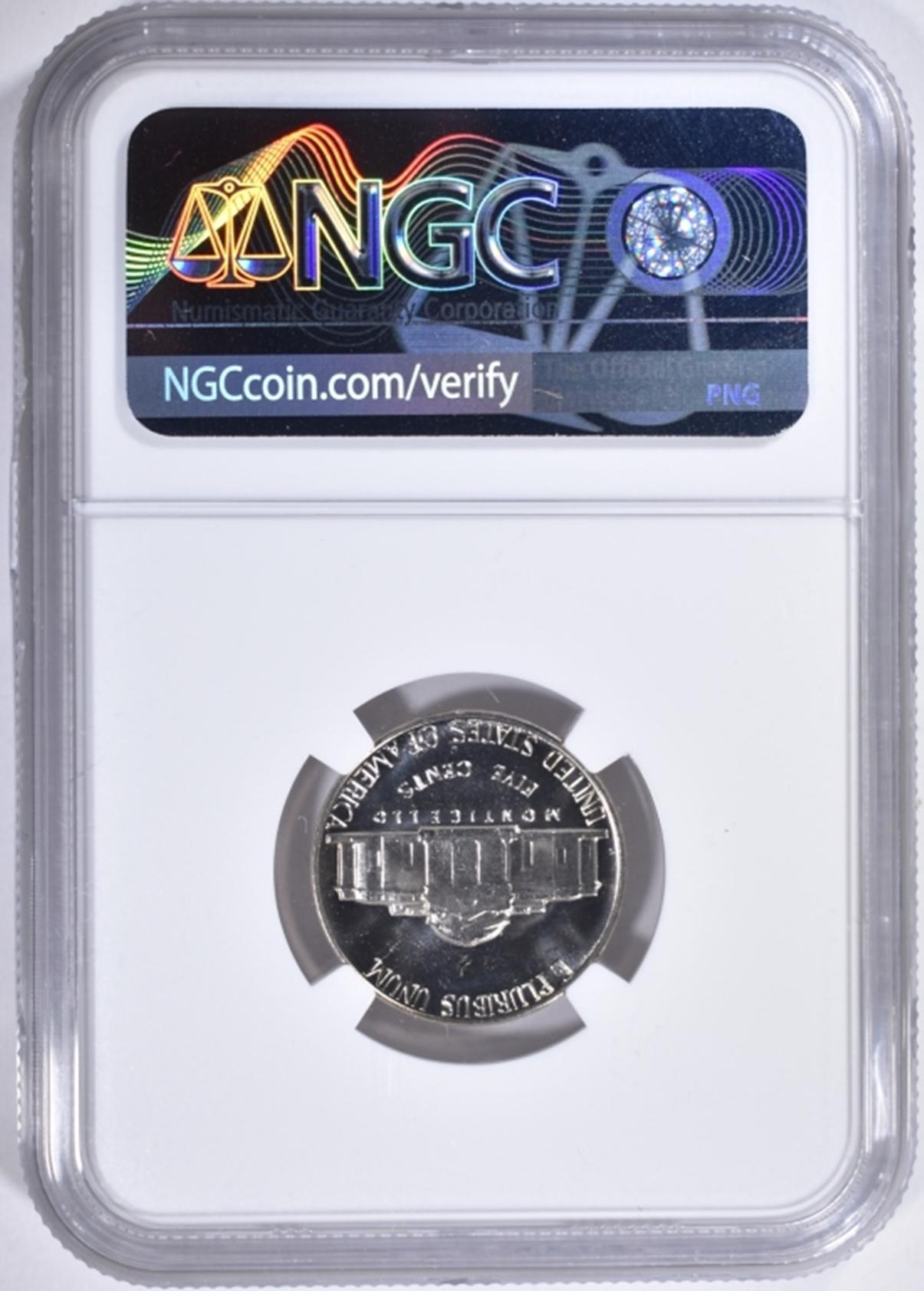 1965 SMS JEFFERSON NICKEL, NGC MS-67 CAMEO