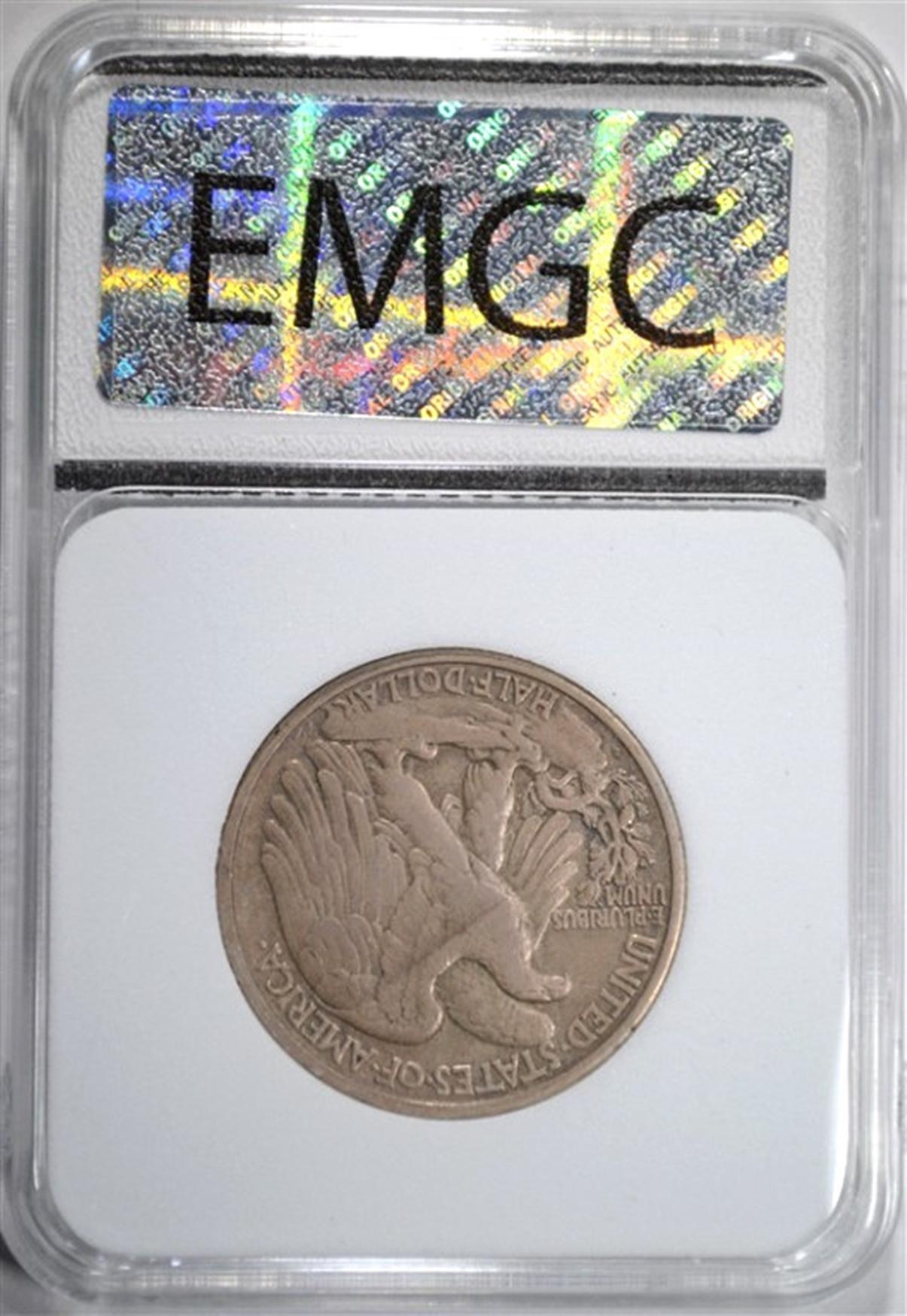 1921-S WALKING LIBERTY HALF DOLLAR, EMGC XF/AU