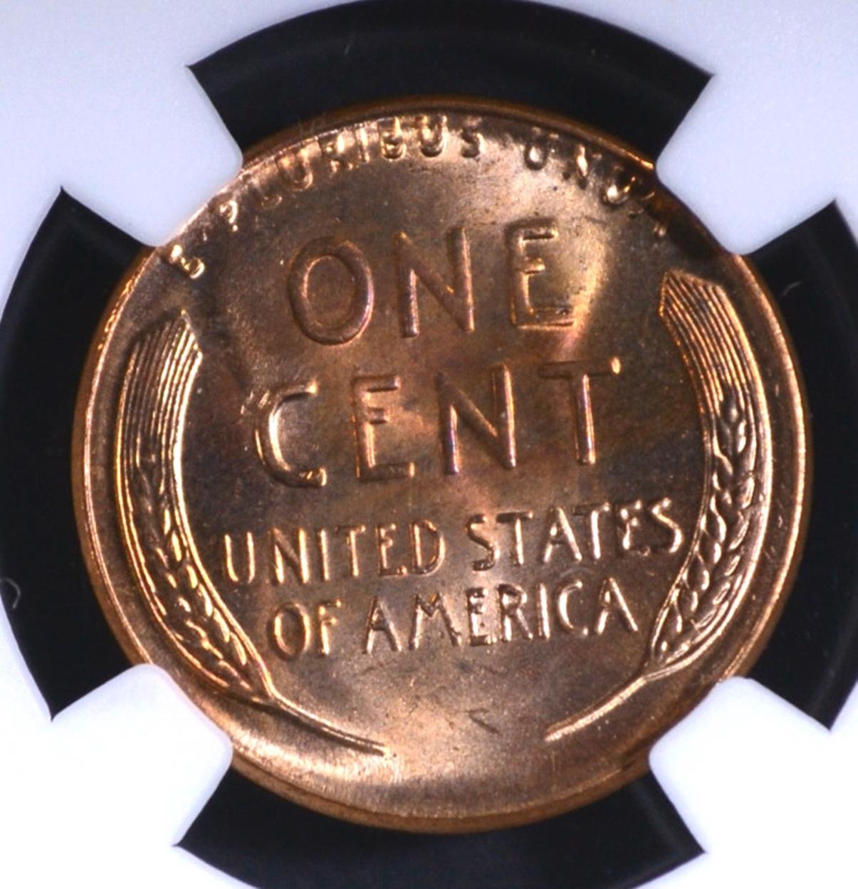 1956 LINCOLN CENT NGC MS-66 RD