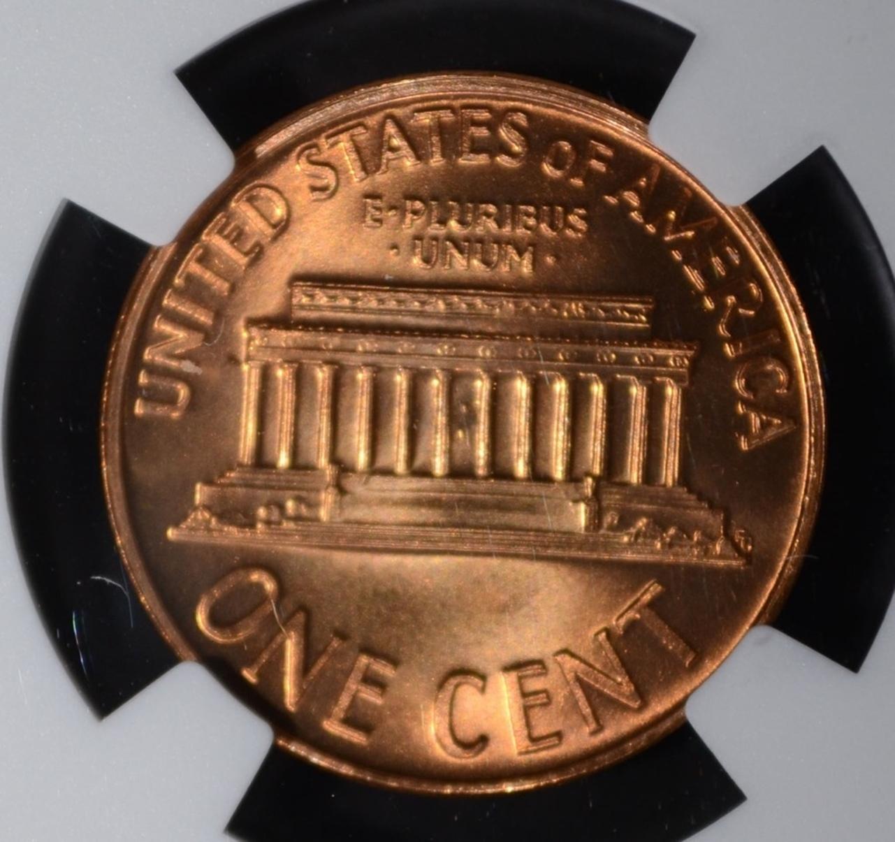 1966 SMS LINCOLN CENT, NGC MS-68 RD