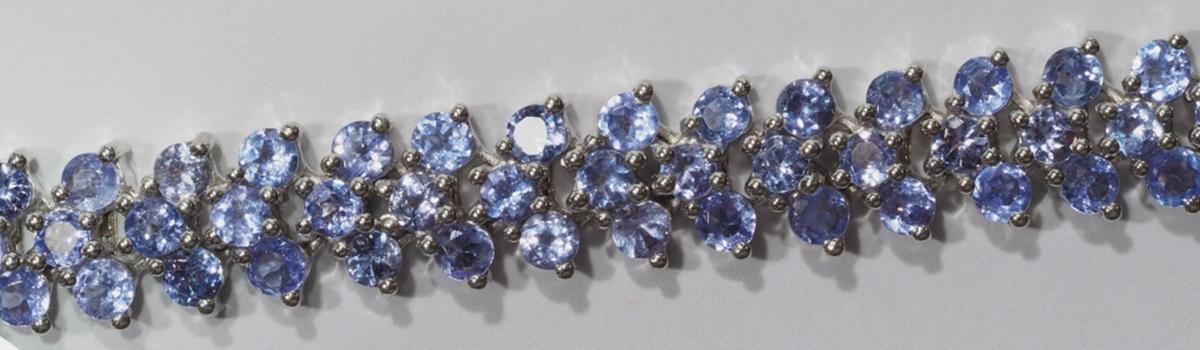 STERLING SILVER TANZANITE BRACELET (8.24ct)