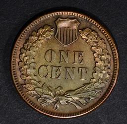 1884 INDIAN CENT, AU/BU