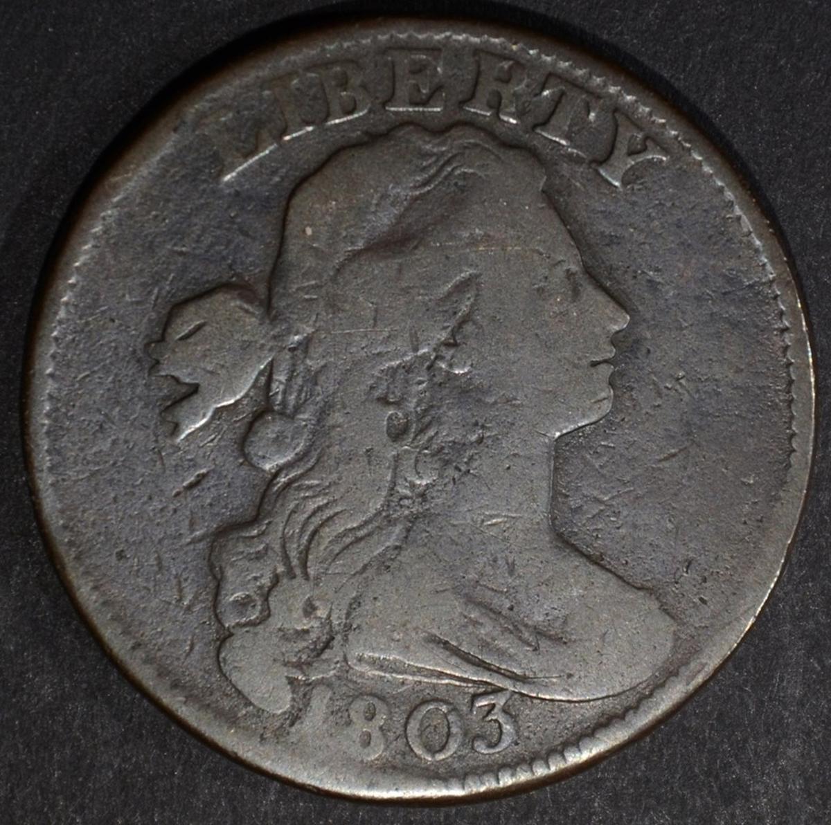 1803 LARGE CENT, FINE