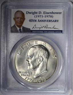 1976-S SILVER EISENHOWER DOLLAR, PCGS MS-68 SUPER