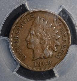 1909-S INDIAN CENT, PCGS VF-30