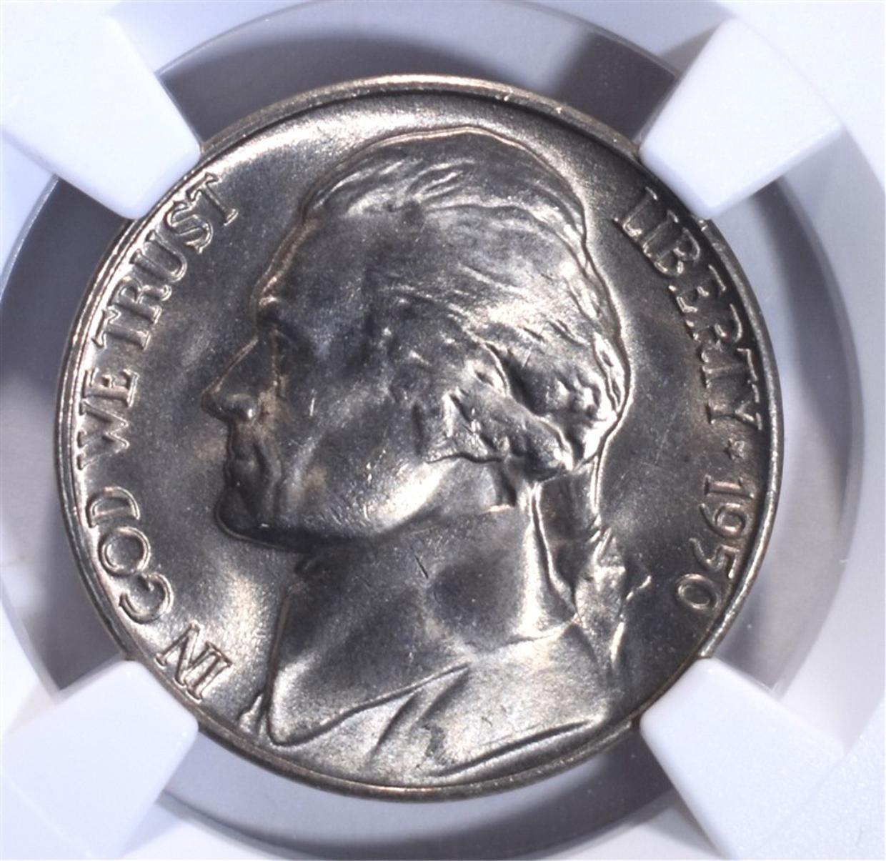 1950-D JEFFERSON NICKEL NGC MS66 5FS