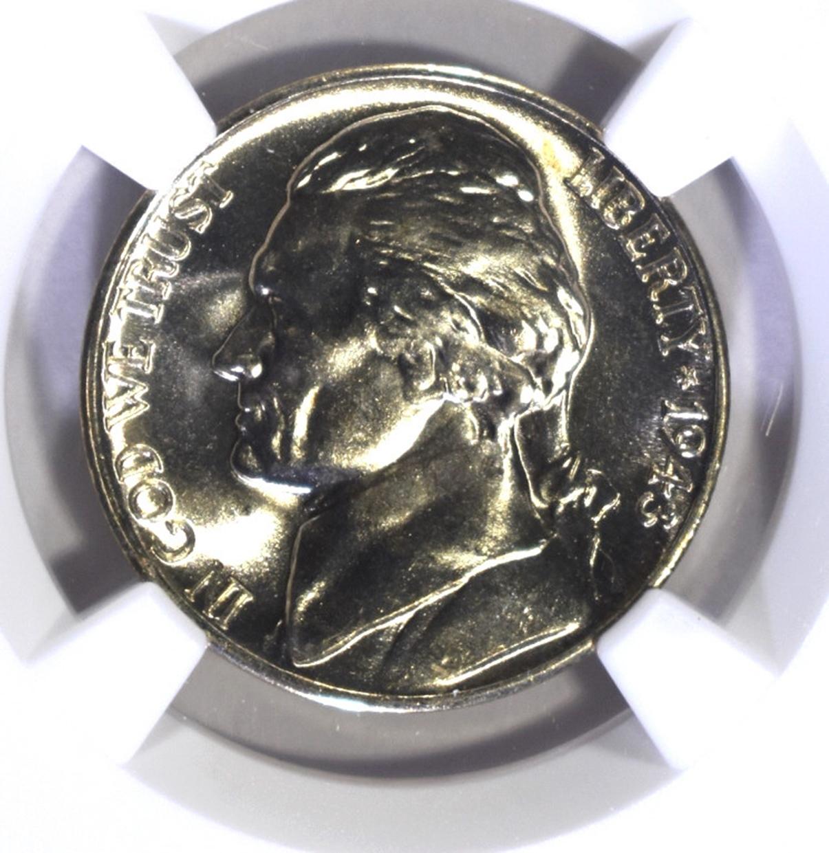 1943-D JEFFERSON NICKEL NGC MS66 5FS