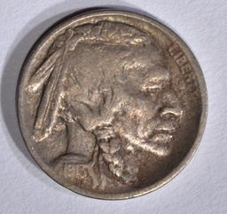 1913-S TYPE-2 BUFFALO NICKEL, F/VF