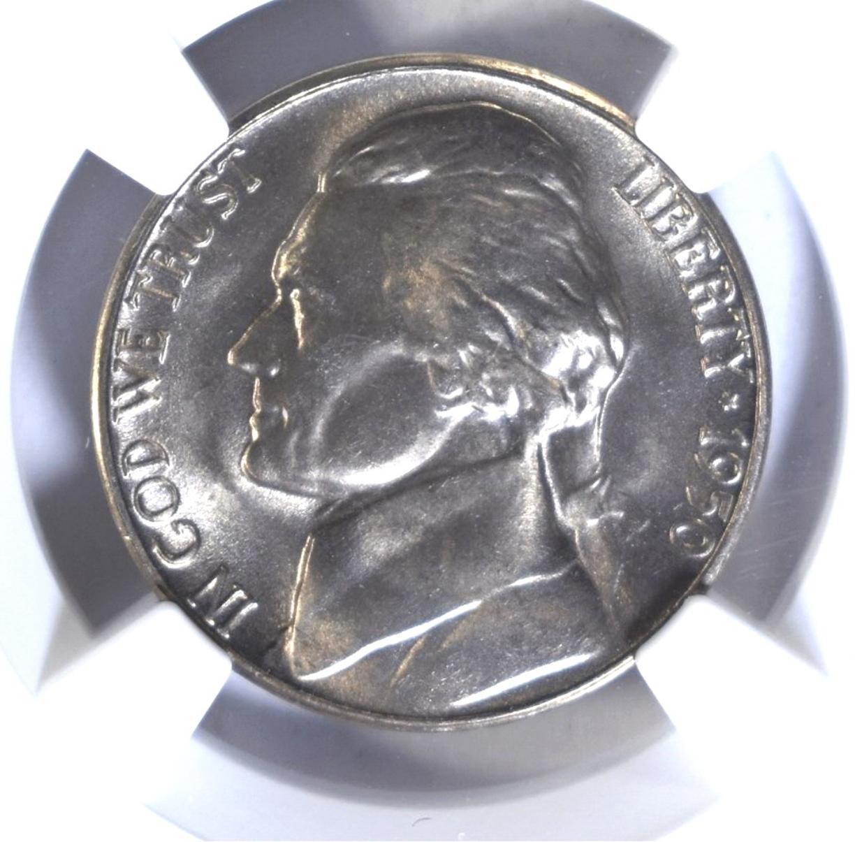 1950-D JEFFERSON NICKEL, NGC MS-67