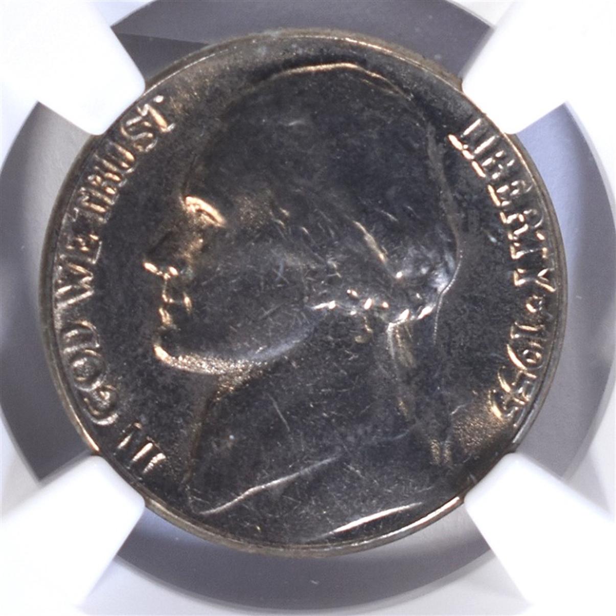 1955 JEFFERSON NICKEL NGC MS66