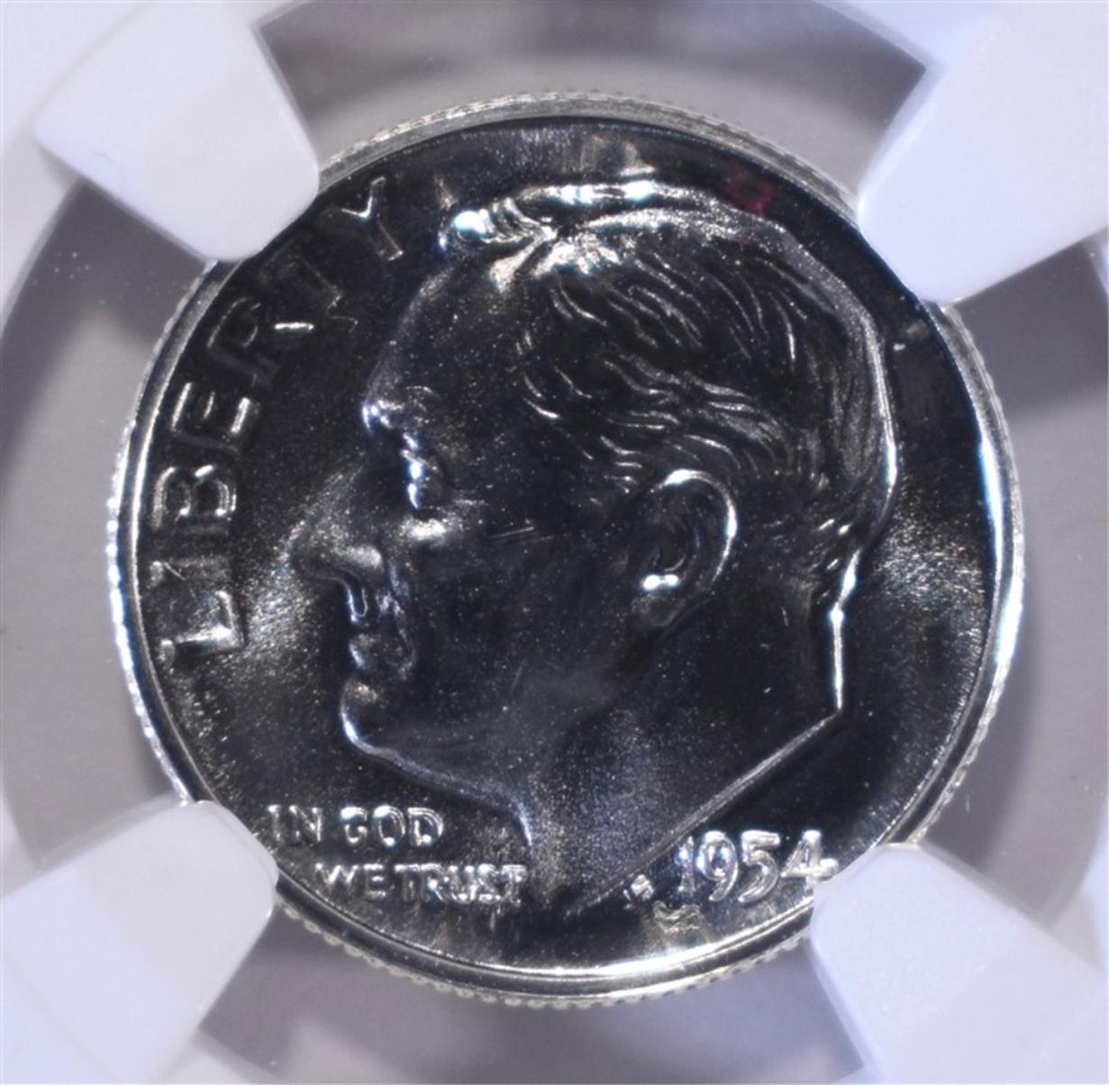 1954 ROOSEVELT DIME NGC PF68