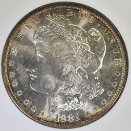 1881-S MORGAN DOLLAR, ANACS MS-64