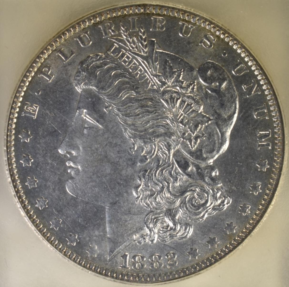 1882-O/S MORGAN DOLLAR USCG GEM BU