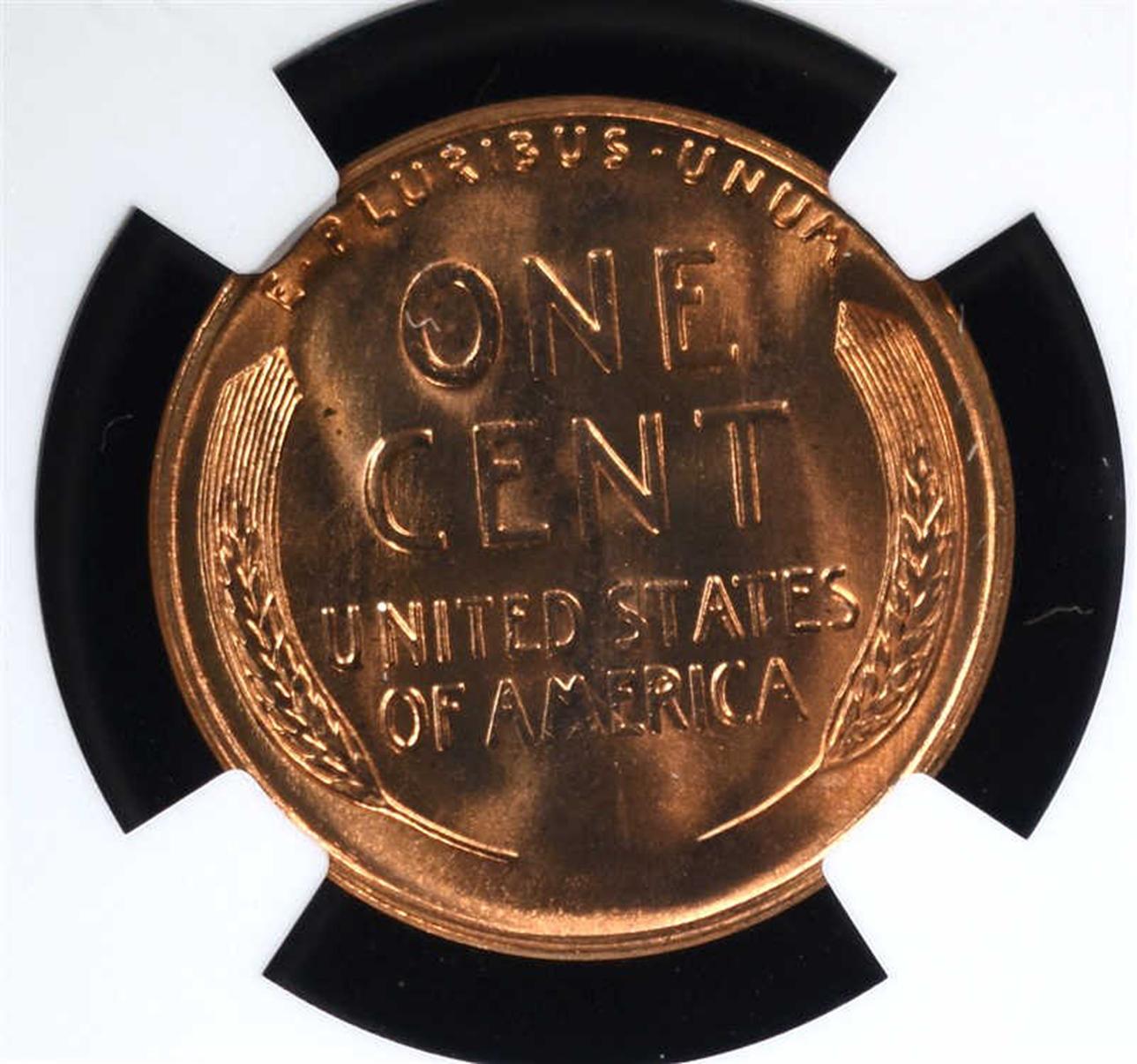 1955-S LINCOLN CENT, NGC MS-67 RED