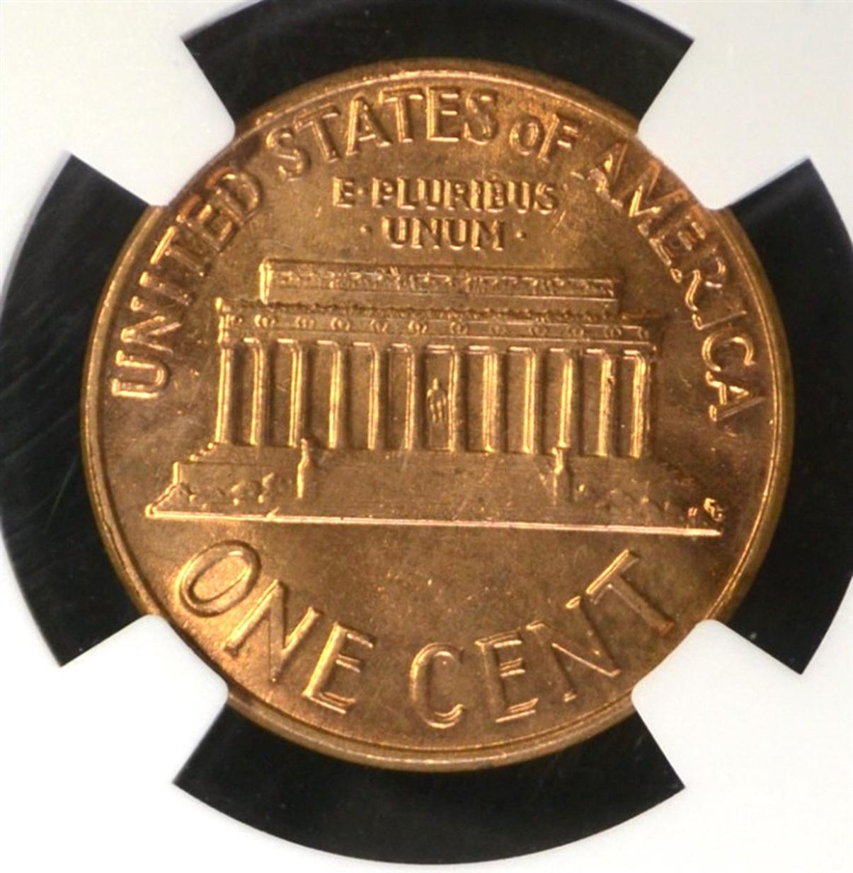 1962-D LINCOLN CENT, NGC MS-66 RED