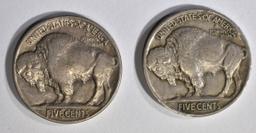 1916 & 17 AU BUFFALO NICKELS