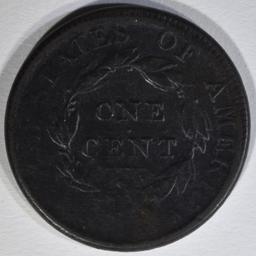 1813 LARGE CENT, VG/FINE porosity